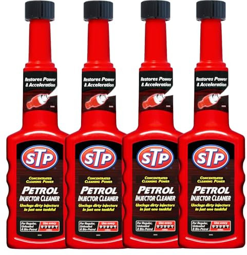 AXpower Inspirational Technology Empowering People STP Petrol Injector Cleaner – 4 Pack (4 x 200ml) | Cleans Fuel Injectors, Improves Engine Performance & Fuel Economy | For All Petrol Engines