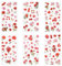 Rose Stickers, 6 Pcs Transparent Flower Decals Waterproof Flower Stickers Vintage Red Pink Vinyl Rose Themed Decals for Crafts Scrapbook Card Making Journaling Water Bottles Poster Decoration