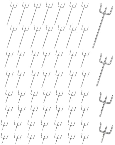 ZHYUAN 60 pezzi Ganci per pannelli forati,Ganci per Pannello Forato,Accessori per organizer Set ganci,Ganci Porta Attrezzi,Adatto per bacheca, negozio di ferramenta,5 cm / 7 cm / 10 cm /15 cm
