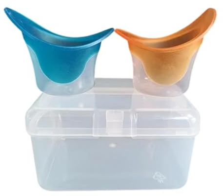 YsXoWiui 2 Stück Augenspülbecher Augenbadewanne Reinigungswerkzeug Augenpflege Set mit Ergonomischem Design Aus Zur Sanften Reinigung für Ältere Und K