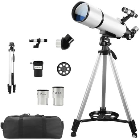 Trovoro Telescope Beginner-Friendly Astronomy Telescope for Adults with Durable Aluminum Alloy Tripod, FMC Anti-Reflective Coating, 150x Magnification, 45° Zenith Mirror, 500mm Focal Length