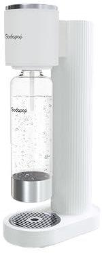 Sodapop Wassersprudler Cooper Pro Weiß inkl. 1x PET-Flasche, enthält keinen CO₂-Zylinder, Einhängemechanismus ohne eindrehen, platzsparend, Höhe 45 cm
