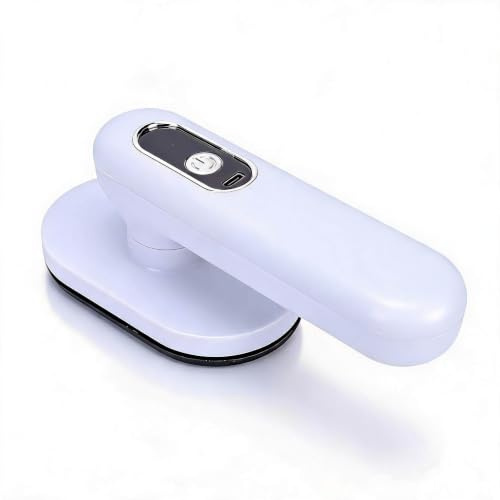 Sxhlseller Cordless Mini Travel Iron, Portable Dry Handheld Press with 3 Temperature Settings, USB Rechargeable - Fast Heat Wrinkle Remover for Clothes, Sewing
