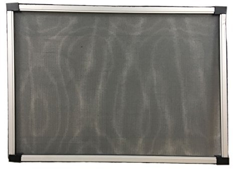 Pannello Zanzariera telaio in alluminio grigio finestra porta set. 2 pz. 70 cm x 100 cm anti insetti protezione zanzare EV