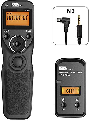 PIXEL TW-283 N3 Fernauslöser Kabelausloeser Drahtauslöser Camcorder-Fernbedienungen Kompatibel für Canon 5D Mark IV, 5DS, 5DS R, 5D, 6D, 7D, 50D, 40D, 30D, 20D, D60, D30, EOS-1V, EOS-3 R5