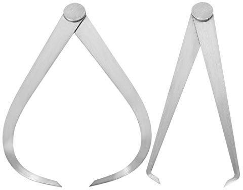 sourcing map 200mm 8-inch Inside Outside Caliper Stainless Steel Firm Friction Joint Measuring Tool 1 Pair