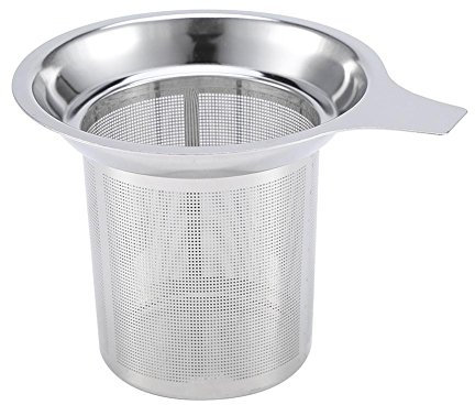 Filtro per infusi di tè sfuso Filtro per infusi d'acqua in acciaio inox Premium Tazza singola Filtro per filtro per l'acqua infuocato con una sola maniglia per appendere le teiere Tazze da caffè