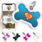 QR-Code Hundemarke, stille ID, Haustiermarken, personalisiertes Namensschild mit Online-Profil (SuperPaw, Knochen)