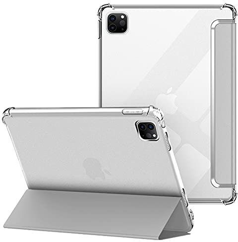 VAGHVEO Funda para iPad Pro 11 2022/2021/2020/2018 (iPad Pro 11 4ª/ 3ª/ 2ªy 1ª Generación) Carcasa Delgada Flexible Protectora Cubierta TPU Suave Cover, Trasera Transparente a Prueba de Golpes, Gris