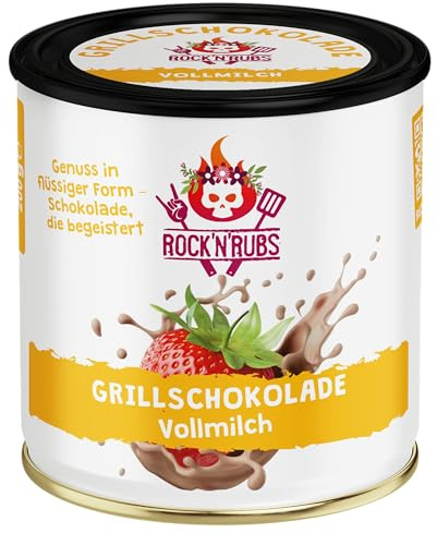 ROCK'N'RUBS - Grillschokolade Vollmilch | Genuss in flüssiger Form | Dose, 200 g