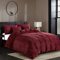 Omela 4 Teilig Warm Fleece Winter Bettwäsche 135x200 Burgunderrot Cashmere Touch Plüsch Bettbezug mit Kopfkissenbezug 80x80 cm Flauschig Coral Fleece Microfaser Winterbettwäsche Set Reißverschluss
