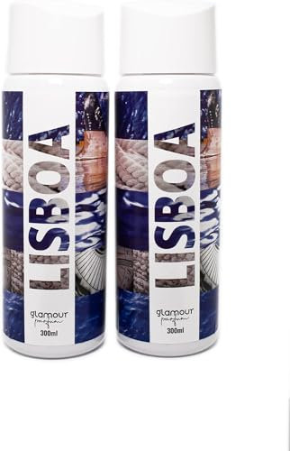 GLAMOUR PARFUM - Pack de 2 Recambios de Ambientador de Hogar Lisboa - 300 ml - Aroma Fresco y Marino - Fragancia de Larga Duración - Ambientador Textil - para Pulverizar en la Cama o en Cortinas