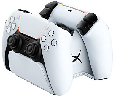 HyperX ChargePlay Duo - Ladestation für Playstation 5 DualSense Wireless Controller, Beschwerte Basis und sicheres Docking, Kompaktes Design, USB-C Kabel im Lieferumfang enthalten