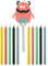 Folat 68383 Kerzen Monster Bash 10cm - 11 Stück