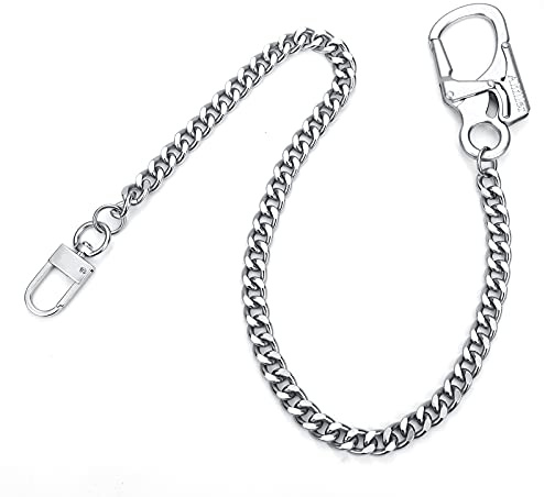 Ahiller Heavy Duty Key Wallet Chains for Men Biker | Anti-Loss Dual-Lock Security, Smooth Stainless Steel Chain with Comfortable Feel, Stylish and Practical Accessory for EDC