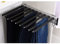 Ausziehbarer Hosenhalter, Schrank Herausziehen Hosen-Rack, 9 Schal Halter Aufhänger Schiene, Ausziehbare Hose Kleiderbügel für Hosen Kleidung Krawatten Schals Kleiderschrank-Tiefe 48cm