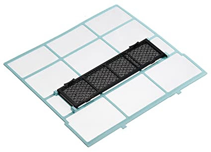 PATIKIL 11.42 x 10.24 Aire Acondicionador Aire Filtro, Plástico Aire Filtrado Pantalla Reemplazo con Aire Filtro Espuma para HVAC, Azul Negro