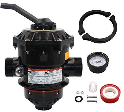 RDIYIN 262506 3,8 cm 6-Wege-Klemmventil, kompatibel mit Pool- und Spa-Sandfilter, Aftermarket-Teil.