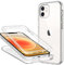 ZYIMOU Handyhülle für iPhone 12 / iPhone 12 Pro Hülle 360 Grad, Transparent Full Schutz Kratzfest Dünn Durchsichtige Case Silikon SchutzHandyhülle, Hart PC Zurück + Weich TPU Vorderseite