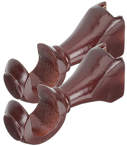 Alipis 2 Piezas Soporte De Barra De Cortina Porta Cortinas para Cortinas Hardware De Cortinas De Ventana Ganchos De Barra De Cortina De Repuesto Cortina De La Ducha De Madera Persianas