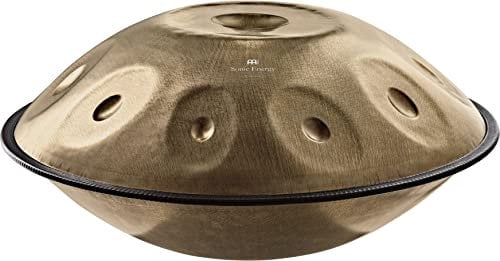 Sonic Energy Sensory Handpan Gold – D Amara, 10 Töne, 440 Hz – Edelstahl – Für Meditation, Yoga, Percussion – Inkl. Zubehör (HPSTL101)