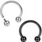 Milacolato 6g Septum Ringe für Damen Herren | Implantat Titan Septumring G23 | Intern Hufeisen kreisförmige Langhantel Piercing Schmuck für Nase Lippe Helix Daith | 2 Stück