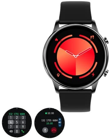 SMT 4 Smart Watch PRO VERSION with Call Function- Men Women Ladies SMT4 Smartwatch 2023 Edition - Heart Rate/Sleep Monitor, Step Counter - Sports fitness Digital watch for Android iPhone (Black)