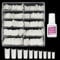 Square Nail Tips for Acrylic Extensions, Venares 500Pcs Half Cover False Nail Tips and Glue for Gel Extensions (with Box) - 10 Size