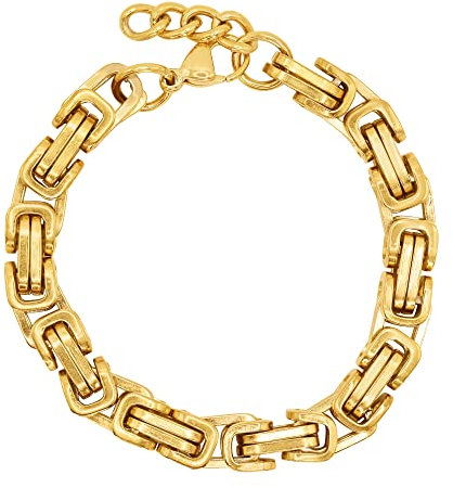 Heideman Armband Herren Levin aus Edelstahl gold farbend Armkette für Männer