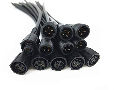 6 Paar Wasserdicht RGB 5050 Schnellverbinder LED Stripe Verbinder LED-Rgb-Anschluss RGB-LED-Kabel wasserdichtes Verbindungsstück 4 pin Wasserdicht Anschluss Kabel