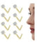 CASSIECA 8 Pcs 20G Piercing Nez Acier Chirurgical Piercings au Nez Or en Forme de L Piercings Vis Studs de Nez 2mm Rond Zircone Cubique