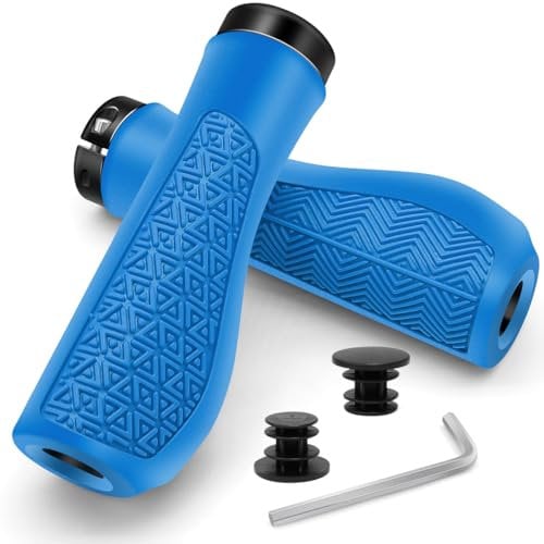 YERUUE Fahrradgriffe Lenkergriffe Ergonomisch Griffe Fahrradlenker MTB Fahrrad Griffe für 22mm Fahrrad, Mountainbike, Schnelle Montage (Blau)