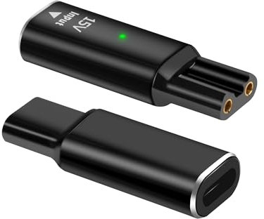 15V für Philips HQ8505 Rasierer-Ladegerät, Rasierer-Netzteil, Typ-C-Ladeadapter für Norelco Series 3000 5000 7000 9000 Bartschneider, OneBlade QP6520 QP6530 QP6510 USB-C Rasierer-Ladeadapter(15V)