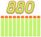 König Design Nerf Pfeile - 880 Stück Nerf Darts Nerf Munition Pfeile Dart Bullets Refill Darts Foam Pfeile für N-Strike Elite Blasters Series Hasbro Fortnite