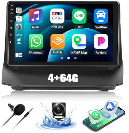 SIXWIN 4+64G Android 13 Autoradio für Ford Fiesta 2009-2017 mit Carplay/Android Auto/Mirrorlink,9 Zoll Kapazitive Touchscreen Unterstützt WiFi/GPS/FM/Bluetooth/SWC+ AHD Rückfahrkamera+MIC
