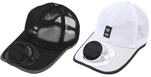 Baseball Cap with Solar Fan | USB Rechargeable Fan Hat | Hat with Solar Powered Fan | Sun Visor Hat with Fan | Adult Kid Summer Solar Panel Powered Cooling Fan