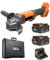 AEG - Meuleuse 125 mm sans-fil 18 Volts, 9200 tr/min avec 2 batteries Pro lithium 4,0 Ah, chargeur et un sac - BEWS18-125X2-402B