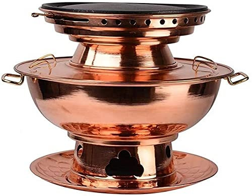 fondue， Chinesischer traditioneller Hotpot, Hot Pot, mongolischer Hot Pot, Hot Pot aus reinem Kupfer, Old Beijing Hot Pot, Hot Pot aus reinem Kupfer, verdickt(34cm)