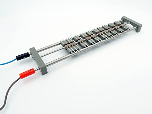 Lokteststand M2R für Modelleisenbahn, 9mm Spurweite, N/Hoe 1:160 Maßstab, mit Elektrischen Anschlüssen (10 Rollenstützen)