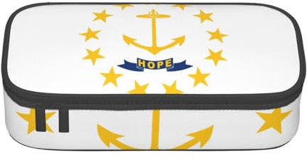 sttung Rhode Island State Flag Print Eyebrow Pencil Cosmetic Storage Bag with Multiple Compartments for Travel