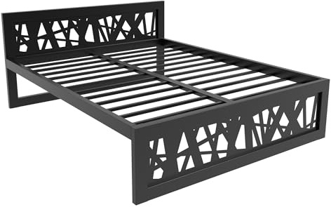 MetaloPro Metallbett Ryka Perfor Muster 15, 140x200 cm | Hochwertiges Metall, Ideal für Schlafzimmer und Gästezimmer, Einfach aufzubauen, Besonders design und durchweg quietschfrei