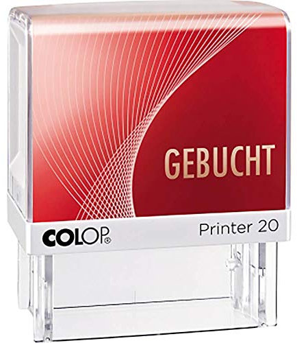 Colop 100672 Textstempel selbstfärbend: Gebucht, rot