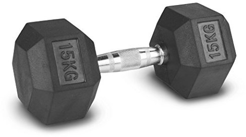 Lex Quinta Hex Hantel - Hexagonal Dumbbell - 1x Kurzhantel gummiert (15)