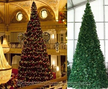 Riesen Christbaum XXL Weihnachtsbaum 650cm hoch mit B1 PVC-Tannennadeln schwer entflammbar als Ringsystem für Außen