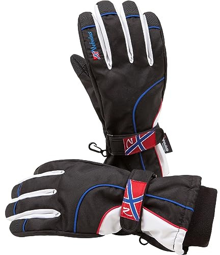 Nebulus Skihandschuhe Snowboardhandschuhe schwarz, Klassische, Wasserdicht, Warm, Praktisch, Hochwertig, Herren, Männer, Wintersportler, Polyester, Handschuhe