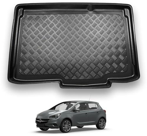 NOMAD Boot Liner Mat for Vauxhall Corsa 2014-2019 [Lower Boot Floor] | Tailored PE Car Boot Protector Tray, Waterproof Raised Edge Trunk Mat, Easy Clean Cargo Floor Liner
