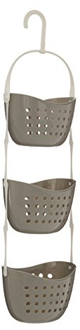 Premier Housewares 3 Tier Shower Caddy, Grey, PP-Polypropylene