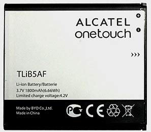 FPJ Batteria OEM 1800mAh Alcatel TLiB5AF CAB32E0002C1 per Alcatel One Touch 997, PopC5, X Pop, OT-5035