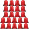 FEPITO 22 pcs Kordelzug Rucksack Tasche Bulk Tote Sack Cinch Tasche Sporttaschen für Fitness-Studio Reisen (rot)
