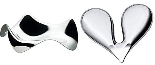 Alessi Blip PG02 - Posacucchiaio di Design in Acciaio Inox, Lucido & Nut Splitter JHT01 Schiaccianoci di Design in Acciaio Inox Lucido